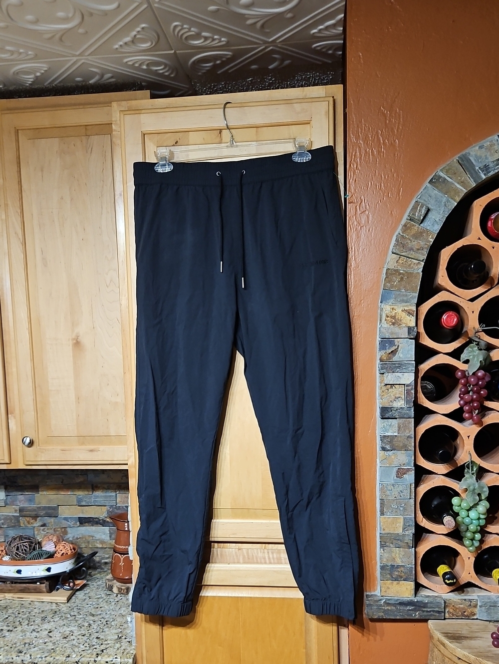 Aime Leon Dore Black Nylon Jogger Pants Drawstring